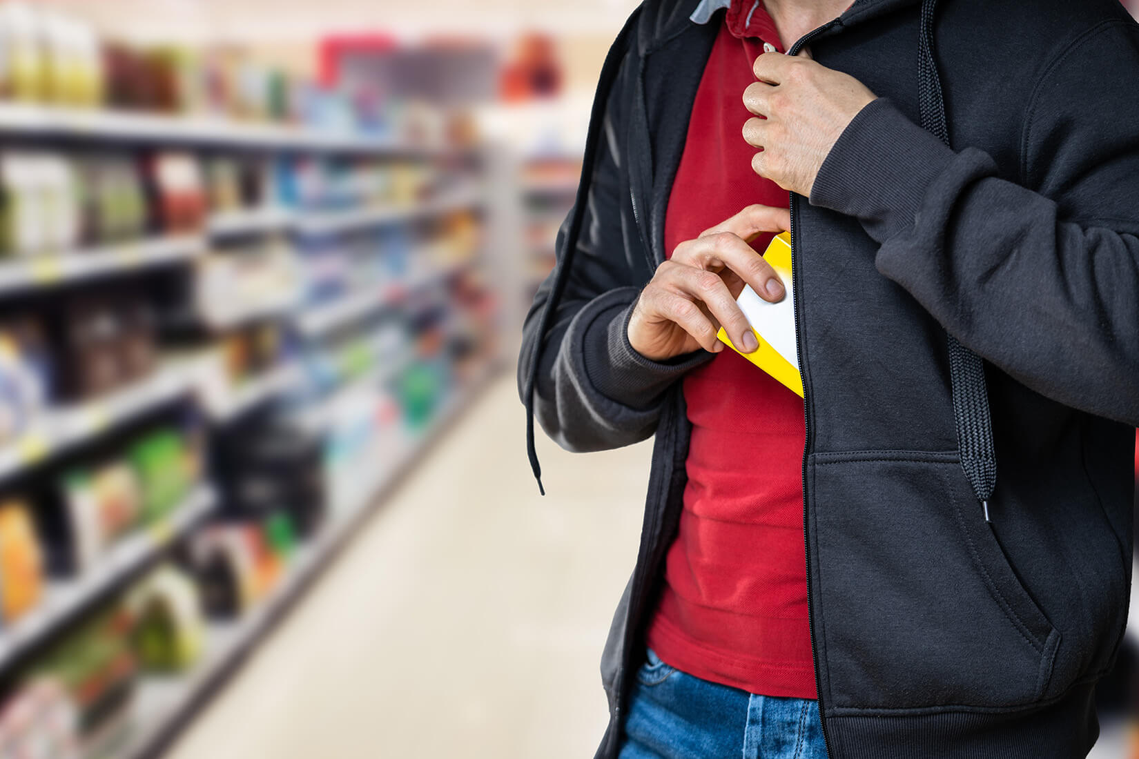 image of person shoplifting