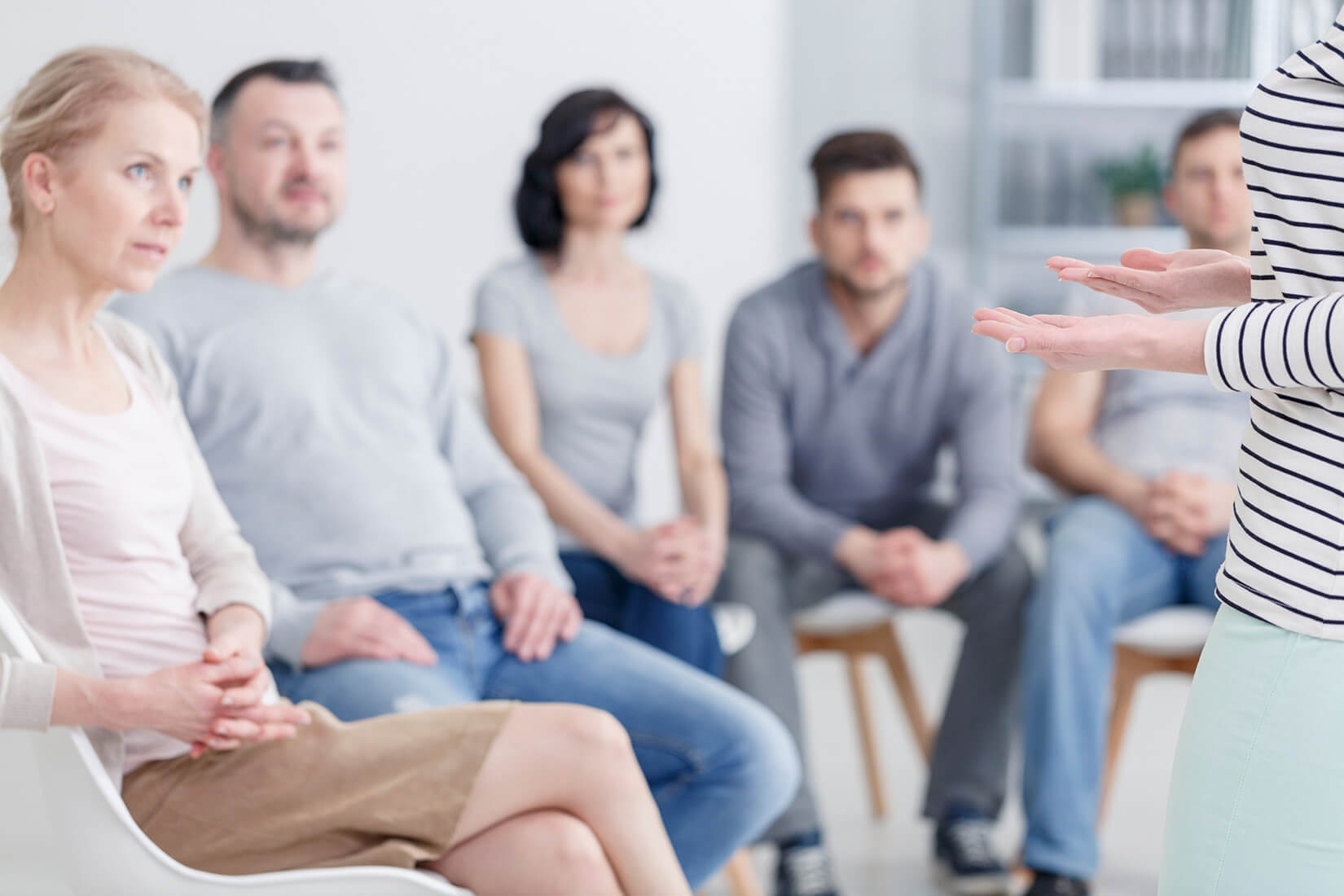 people in a group setting