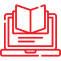 icon showing book over laptop