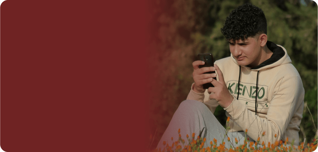 Boy with phone